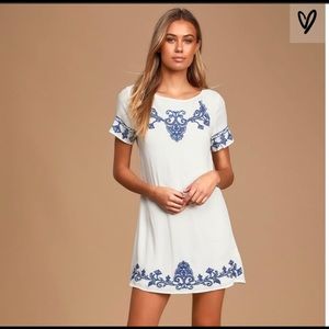 White lulus slip dress